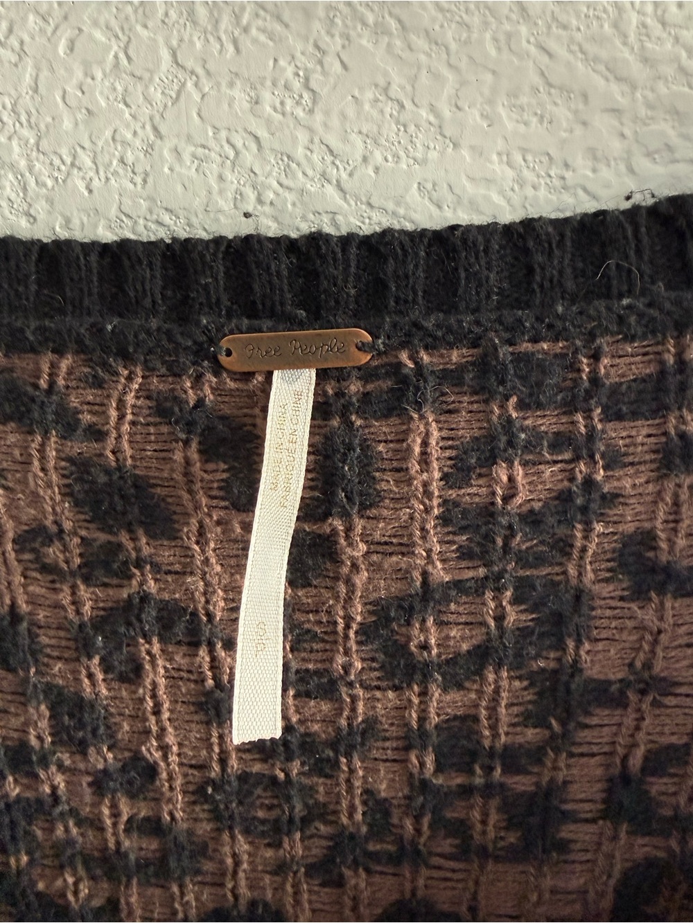 Free People Leopard Crewneck Sweater in Brown and Black - Picture 4 of 7